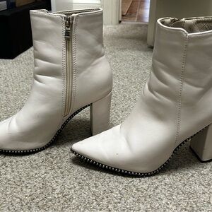Stylish White Ankle Boots